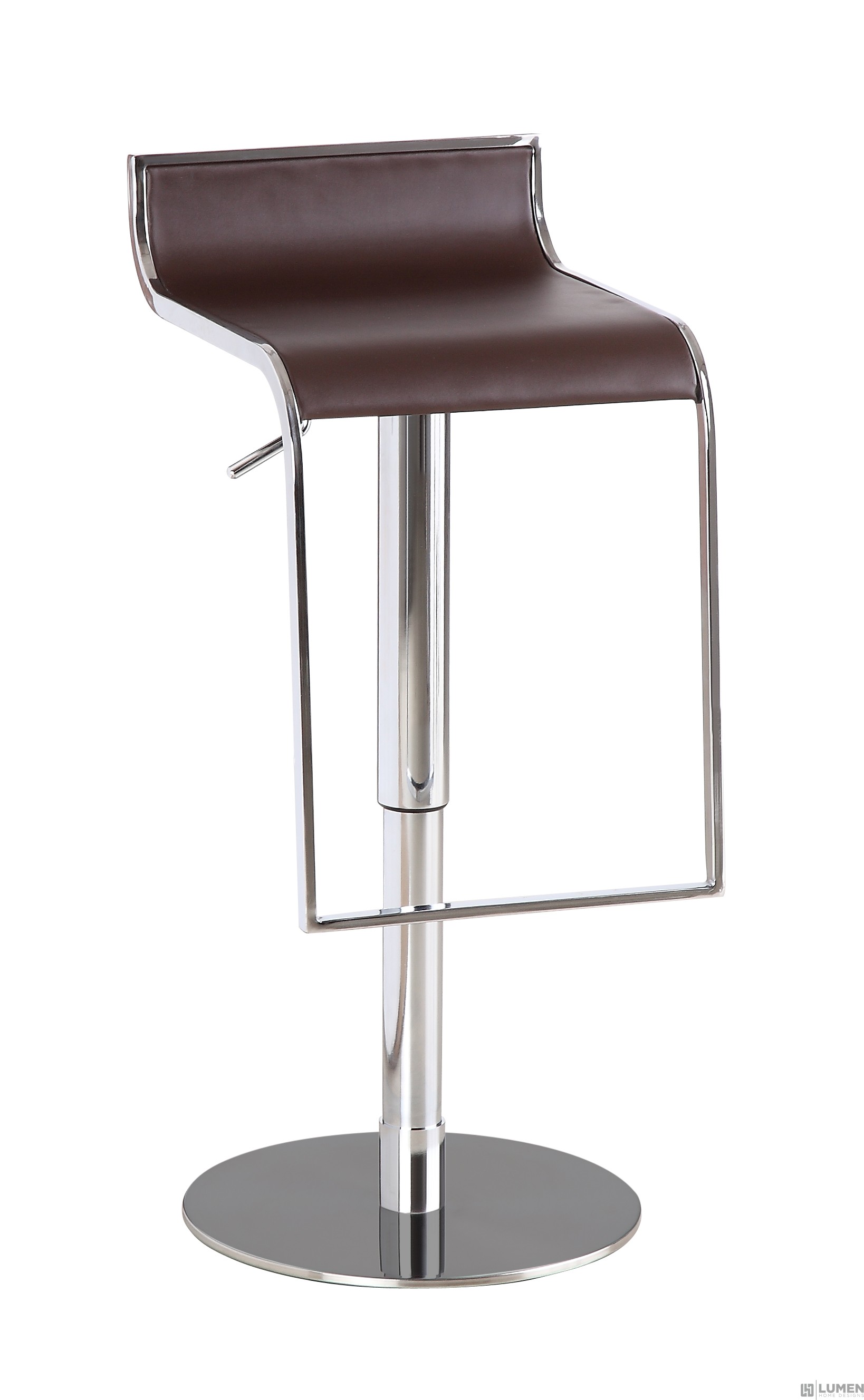 Leather and Steel Bar Stool