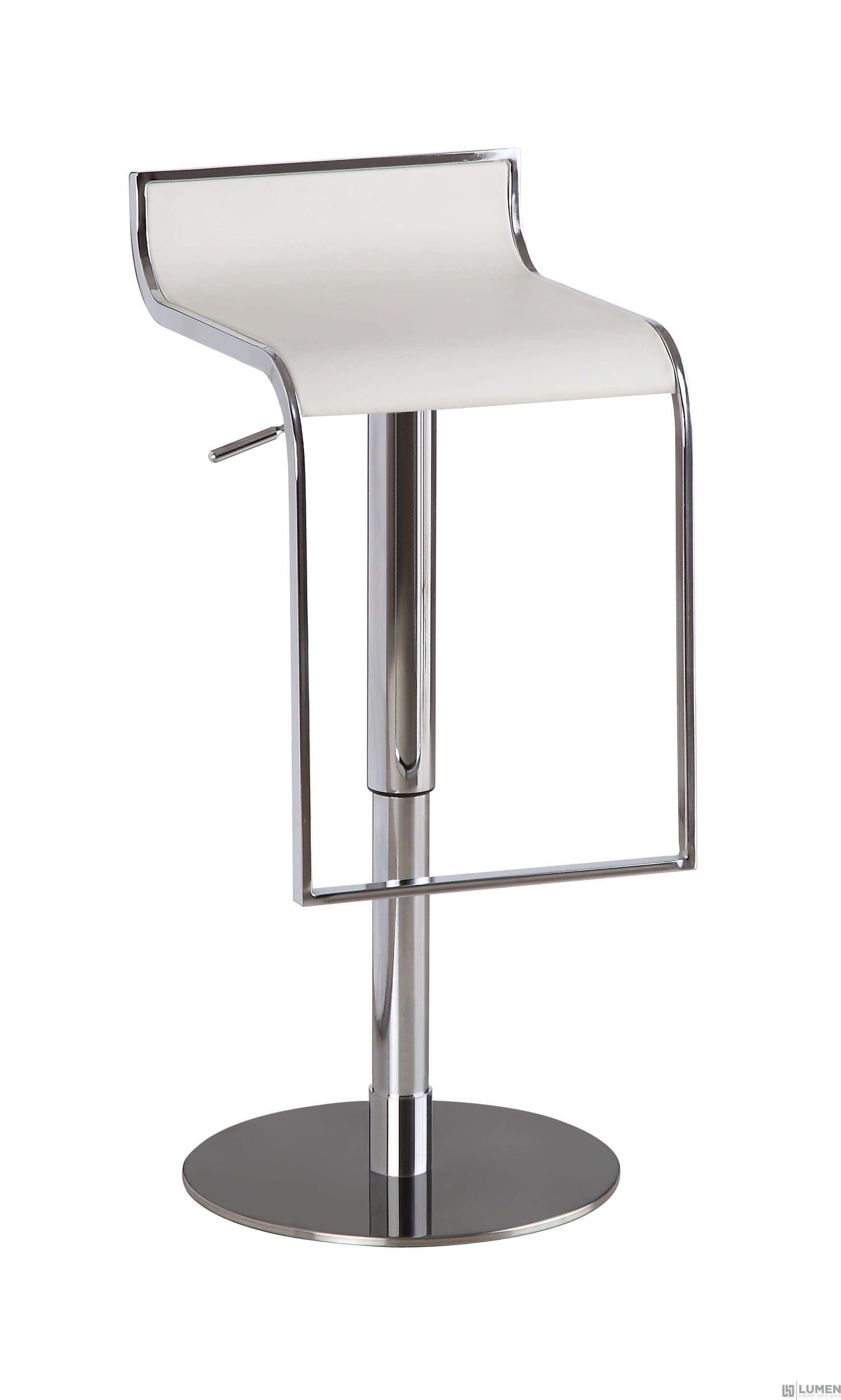 Leather and Steel Bar Stool