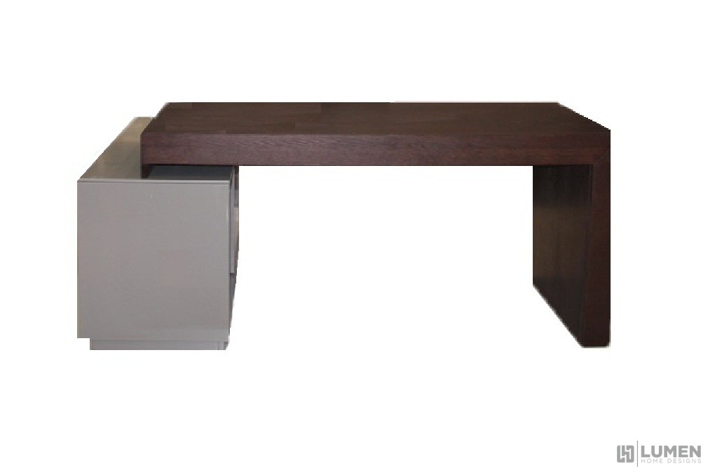 Modular Wood Desk With Bookshelf