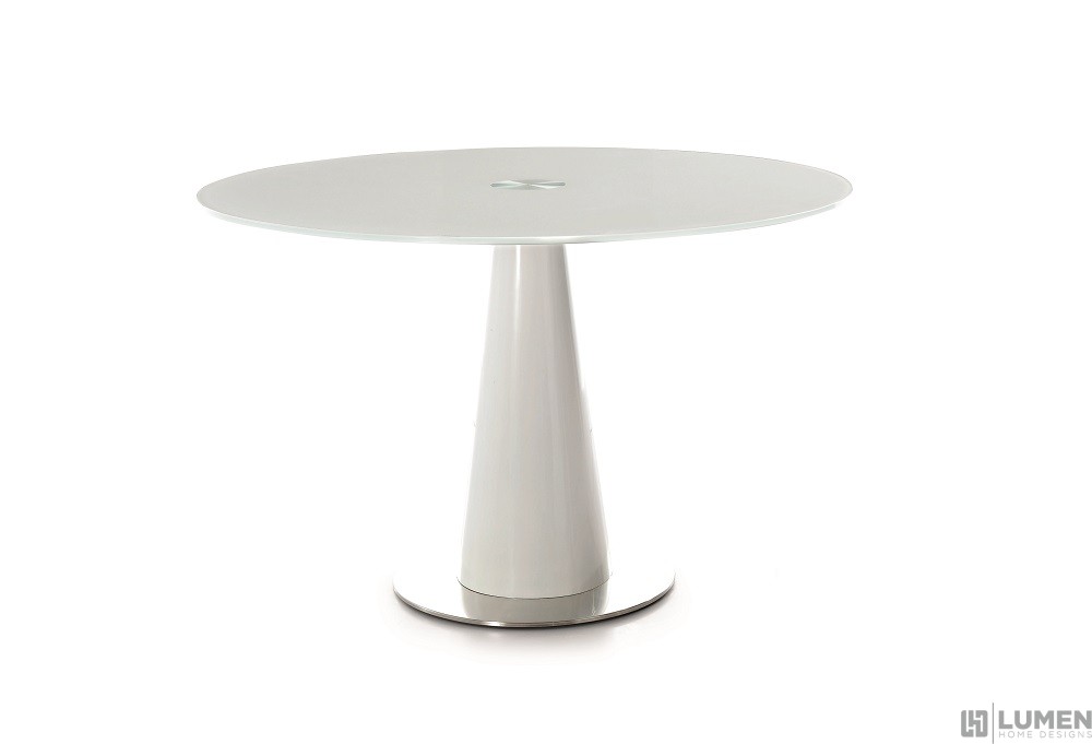 White Lacquer Compact Round Table