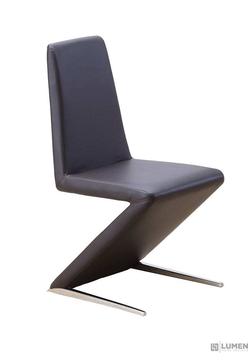 Zig Zag Leatherette Dining Chair