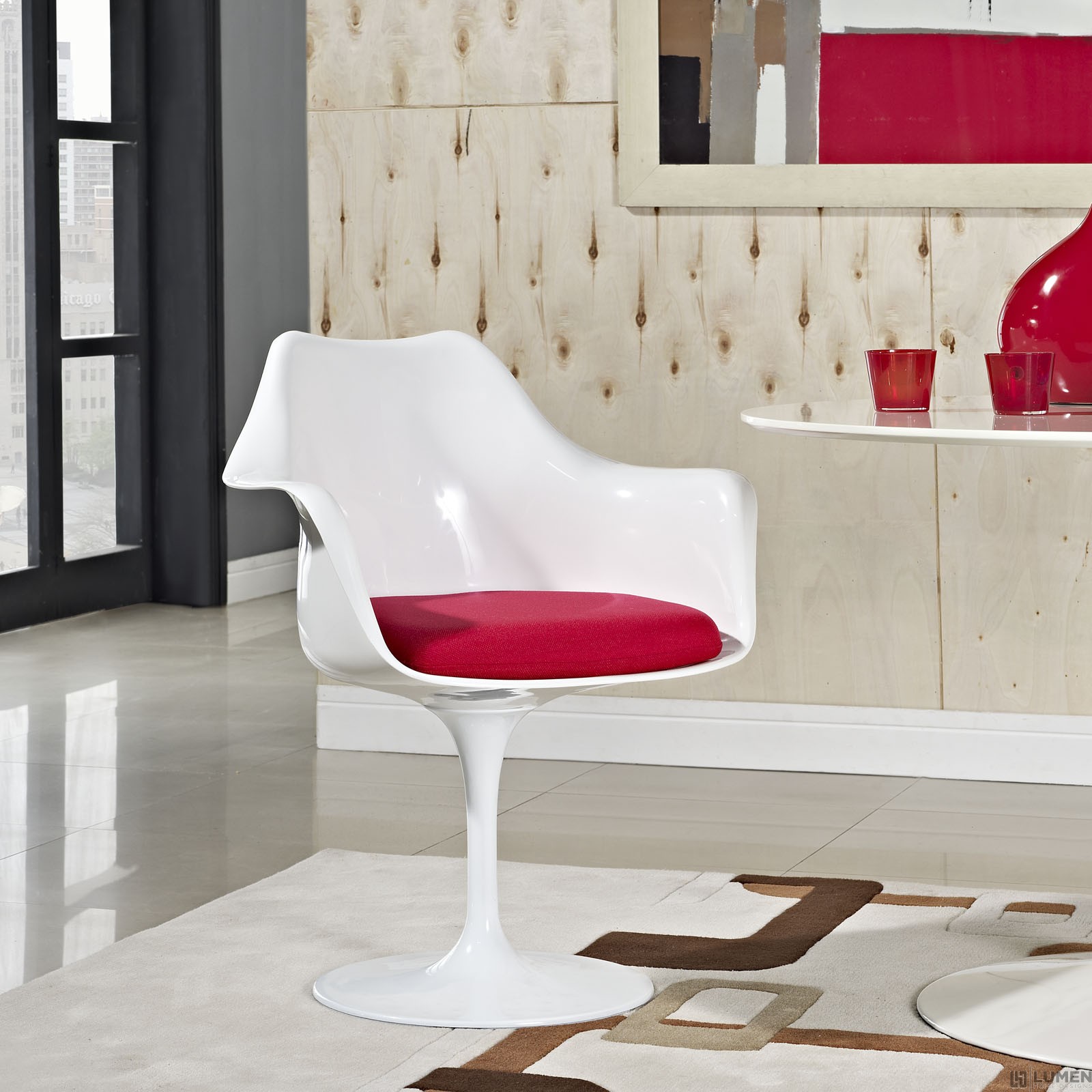 LHD-116-RED-Dining-Armchair