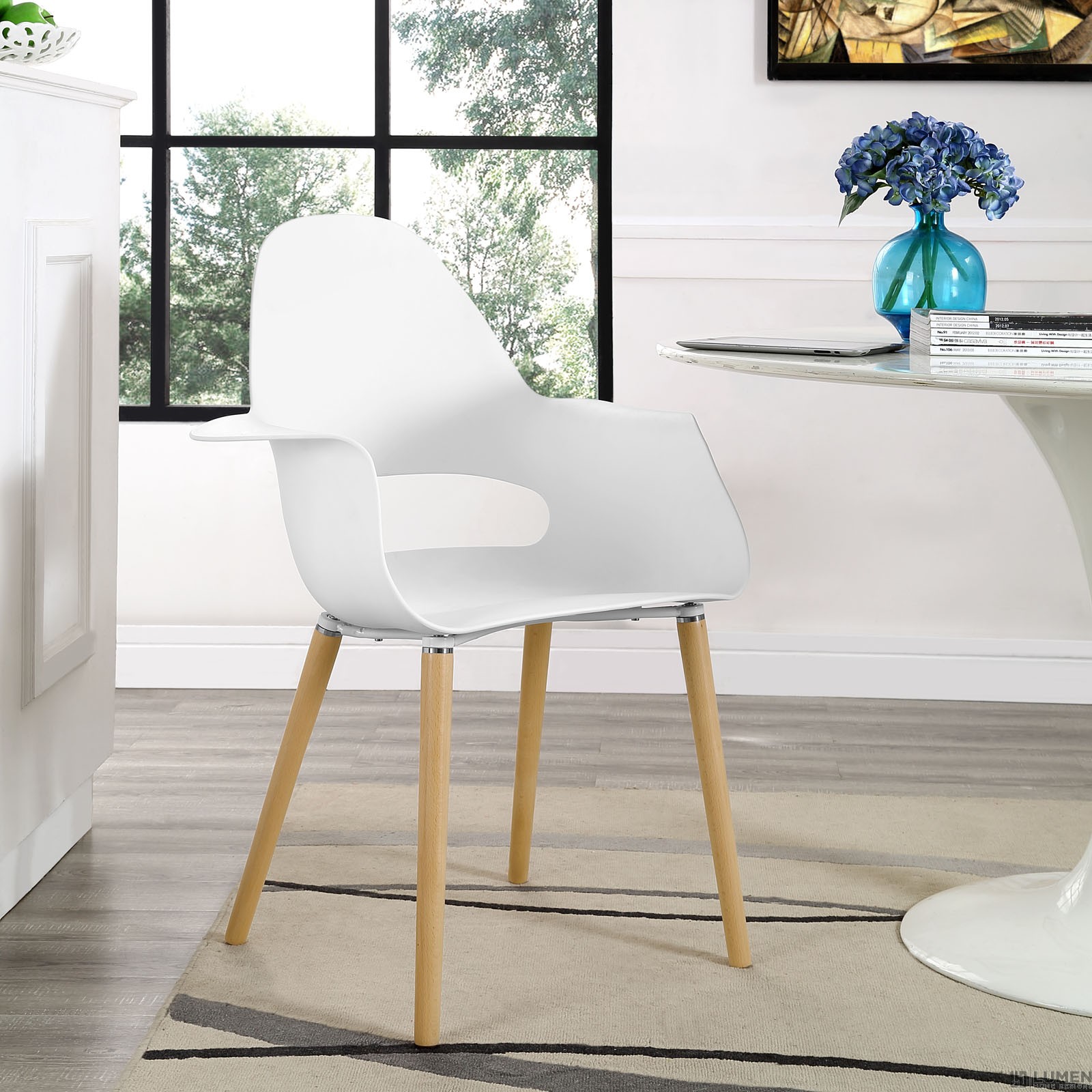 LHD-1464-WHI-Dining-Armchair