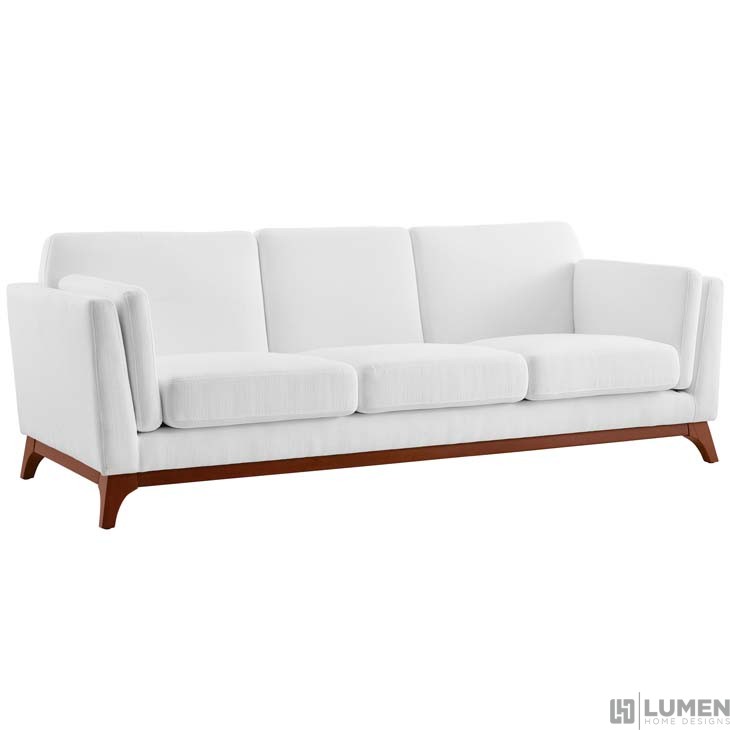 CHANCE UPHOLSTERED FABRIC SOFA IN WHITE