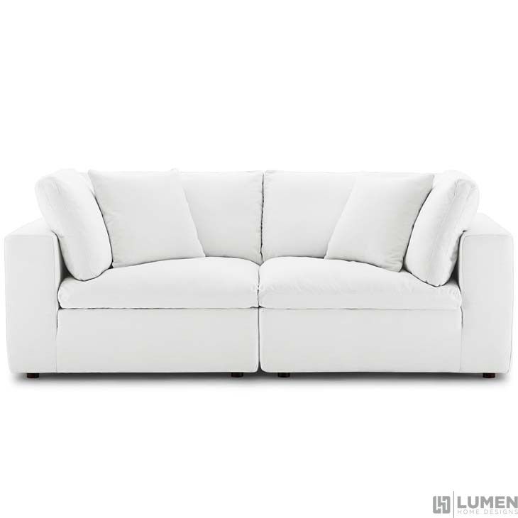 COMMIX DOWN FILLED OVERSTUFFED 2 PIECE SECTIONAL SOFA SET ...