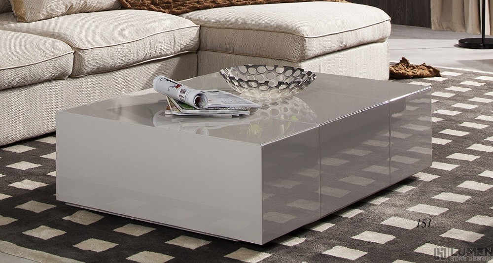 High Gloss Coffee Table with Storage