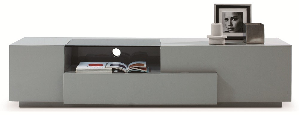 Grey Lacquer Modular TV Stand