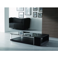 Glass, Metal & Veneer Coffee Table