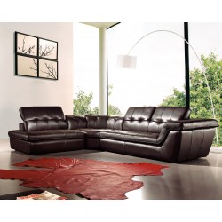 Retro Modern Fully Tufted Left Hand Facing  Sectional