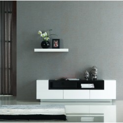 Classic Dark Wood And White Lacquer TV Stand