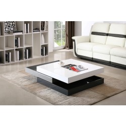 3-Tone Coffee Table with Swivel Layers