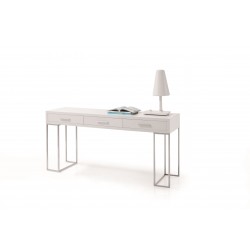 White Glossy Drawers Desk