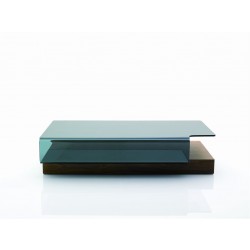 Curved Glass Top Coffee Table