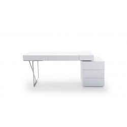 White And Chrome Loft Desk