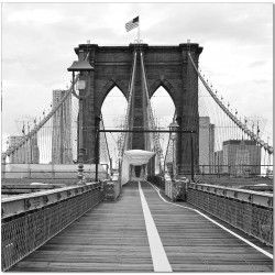 American Brooklyn Bridge B&W Wall Print