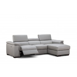Compact Recliner Leather Left Hand Facing Sectional