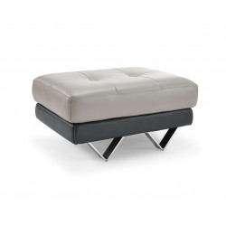 Cecile Leather Ottoman