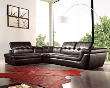 Retro Modern Fully Tufted Left Hand Facing Sectional