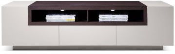Classic Dark Wood And Grey Lacquer TV Stand