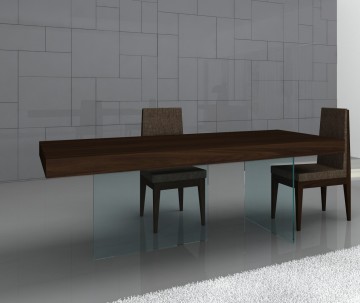 Glass Floating Dining Table