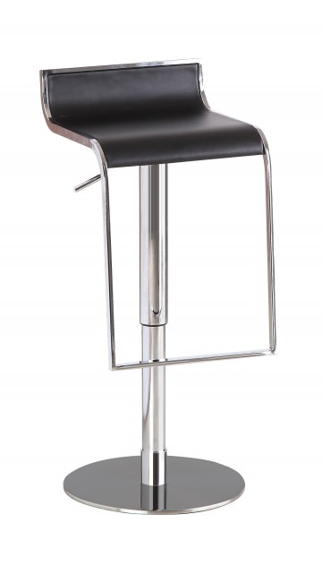 Leather and Steel Bar Stool