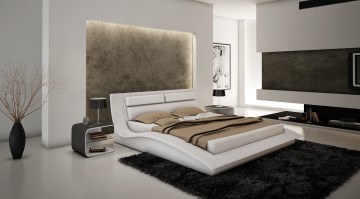 Gowanus White Queen Bed