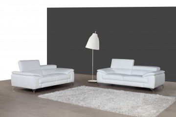 Adjustable Compact Leather Loveseat