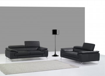 Adjustable Compact Leather Loveseat