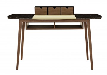 Wood And Leather Open Desk