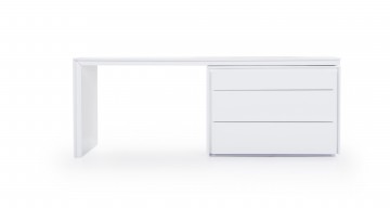White Lacquer Classic Desk