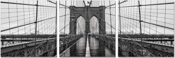 Classic Brooklyn Bridge B&W Wall Print Set