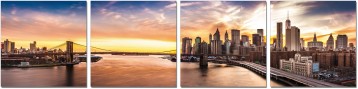 Manhattan Meets Brooklyn Wall Print Set