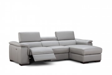 Compact Recliner Leather Left Hand Facing Sectional