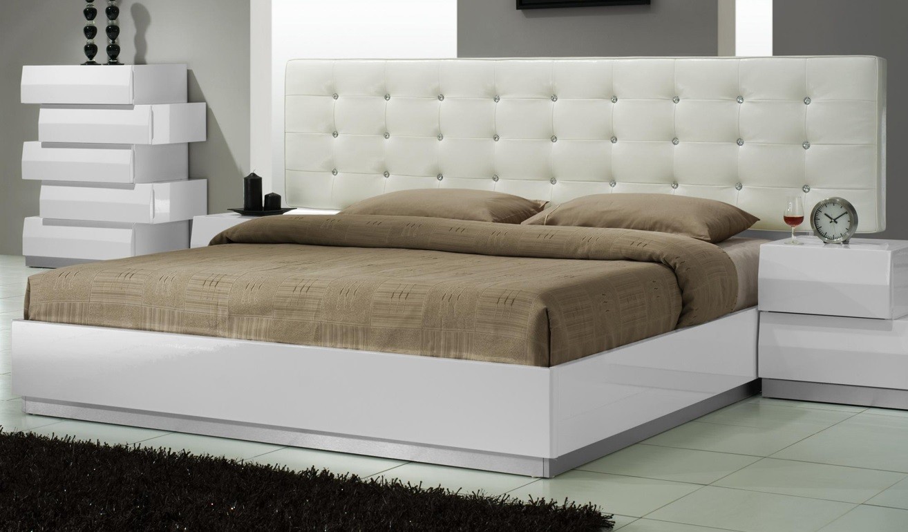 High Line White Queen Bed