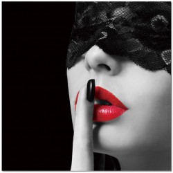 Shades of Black and Red B&W Wall Print